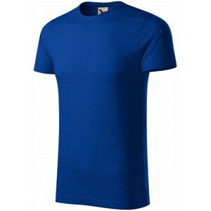 Pánske tričko, štruktúrovaná organická bavlna, kráľovská modrá, 2XL