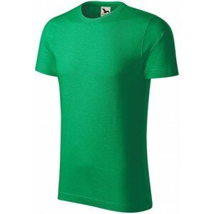 Pánske tričko, štruktúrovaná organická bavlna, trávová zelená, XL