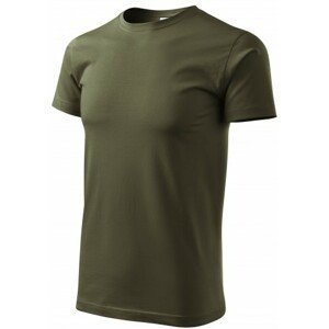 Tričko vyššej gramáže unisex, military, 3XL