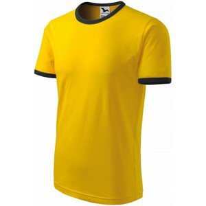 Unisex tričko kontrastné, žltá, 2XL