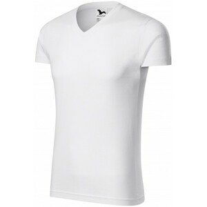 Pánske priliehavé tričko, biela, XL