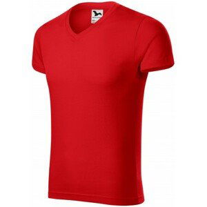 Pánske priliehavé tričko, červená, 2XL