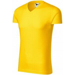 Pánske priliehavé tričko, žltá, XL