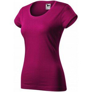 Dámske tričko zúžené s okrúhlym výstrihom, fuchsia red, 2XL