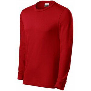 Odolné pánske tričko s dlhým rukávom, červená, 2XL
