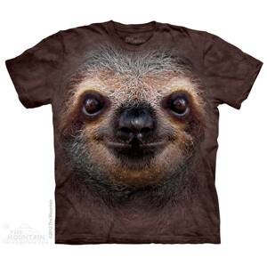 Pánske batikované tričko The Mountain - Sloth Face - hnedé Veľkosť: XXL