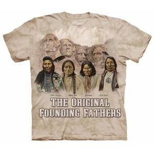 Pánske batikované tričko The Mountain - Originálni zakladatelia - béžové Veľkosť: 4XL