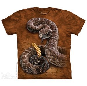 Pánske batikované tričko The Mountain - Rattlesnake - hnedé Veľkosť: XL