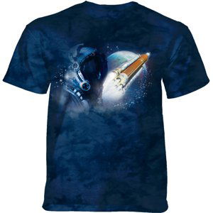 Pánske batikované tričko The Mountain - ARTEMIS ASTRONAUT - vesmír - modrá Veľkosť: XL