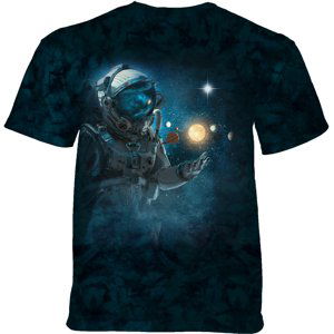 Pánske batikované tričko The Mountain - ASTRONAUT EXPLORER - modrá Veľkosť: XXL