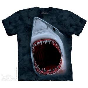 Pánske batikované tričko The Mountain -  Shark Bite - čierna Veľkosť: M