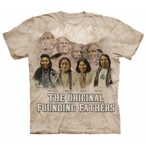 Pánske batikované tričko The Mountain - Originálni zakladatelia - béžové Veľkosť: XL
