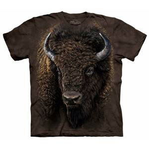 Pánske batikované tričko The Mountain - Americký bizón- hnedé Veľkosť: XXXL