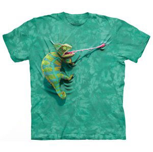 Pánske batikované tričko The Mountain - Chameleón- zelené Veľkosť: XXXL