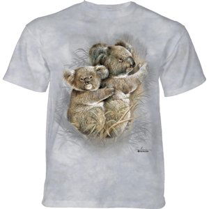 Pánske batikované tričko The Mountain - Koaly- sivé Veľkosť: XXXL