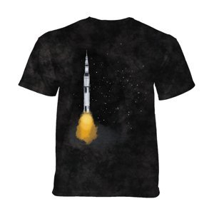 The Mountain Detské batikované tričko - APOLLO SKETCH - vesmír - čierne Veľkosť: XL