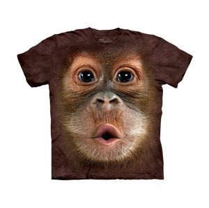Detské batikované tričko The Mountain Orangutan - hnedé Veľkosť: L