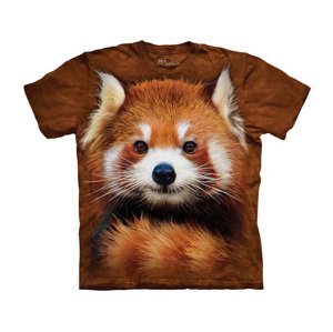 Detské batikované tričko The Mountain Červená panda - hnedé Veľkosť: S