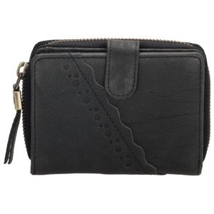 Micmacbags dámska menšia kožená peňaženka Marrakech - čierna