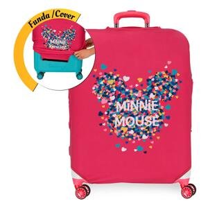 JOUMMABAGS Minnie Mouse elastický neoprénový poťah na strednú batožinu - ružová
