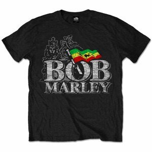 RockOff BOB MARLEY UNISEX tričko: DISTRESSED LOGO Veľkosť: M