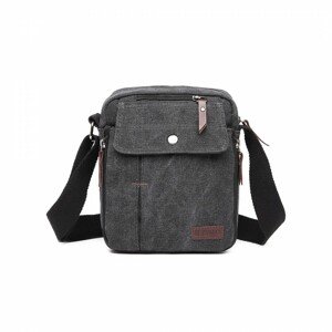 KONO Pánska crossbody taška cez rameno Pocket Black - čierna