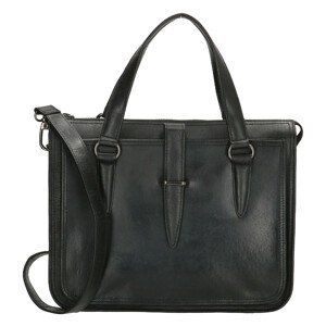 Genicci Amsterdam dámska kožená biznis taška na notebook 15,6" (34.5x19.4 cm) - čierna