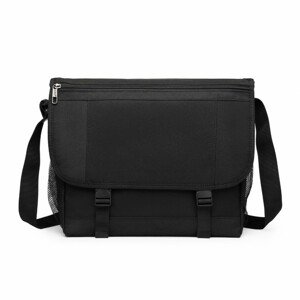 KONO Unisex bezpečnostná crossbody taška na rameno - čierna