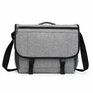 KONO Unisex bezpečnostná crossbody taška na rameno - sivá