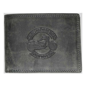 HL Luxusná kožená peňaženka s motorkou - čierna