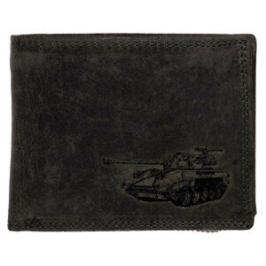 HL Luxusná kožená peňaženka s tankom - čierna