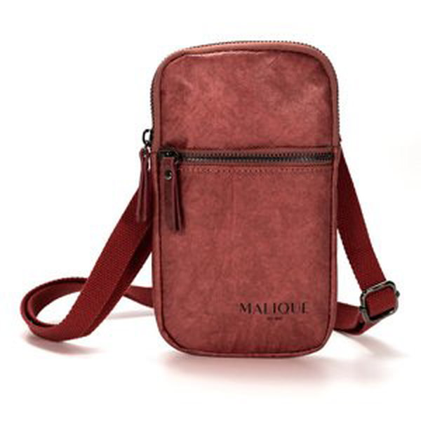 Malique dámska dizajnová papierová crossbody taška D1091D - orientálna červená - 21 cm