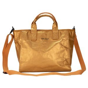 Malique dámska dizajnová papierová taška D1111 - zlato žltá - 25 cm