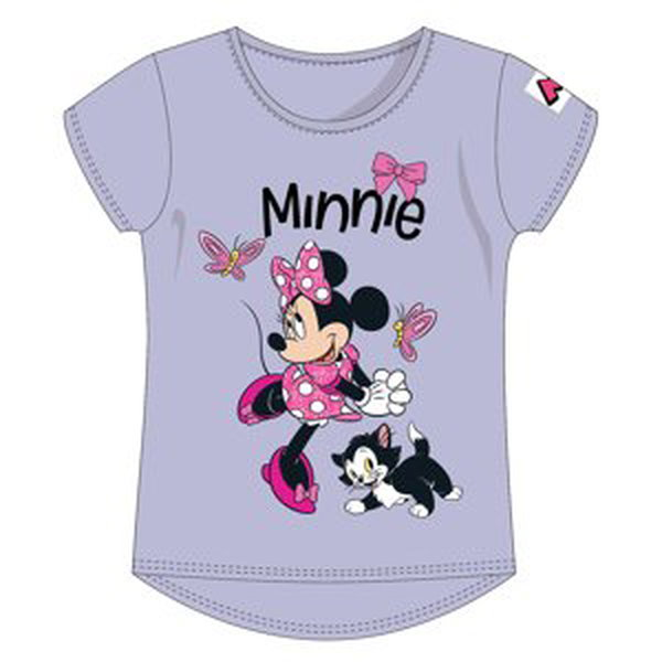 Detské bavlnené tričko Minnie Mouse Disney - fialové Veľkosť: 98