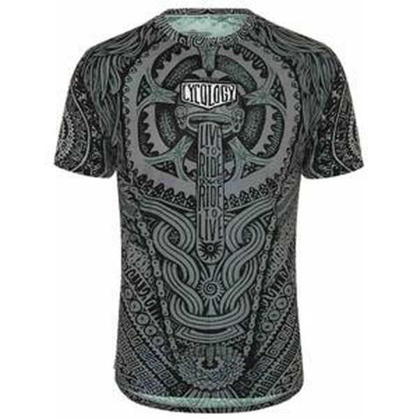 Cycology pánske technické tričko Aztec - čierno sivé Veľkosť: XL