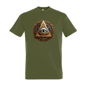 Tricool® tričko Božie oko v trojjedinosti Svätej trojice Dark Khaki S