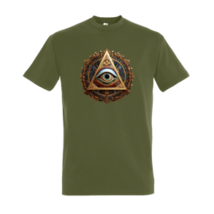 Tricool® tričko Božie oko v trojjedinosti Svätej trojice Dark Khaki XXL