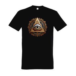 Tricool® tričko Božie oko v trojjedinosti Svätej trojice Čierna L