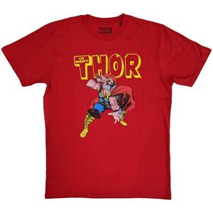 Marvel tričko Thor Hammer Distressed Červená S