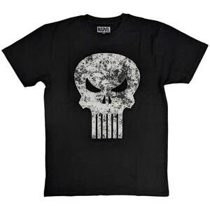 Marvel tričko Punisher Distressed Logo Čierna M