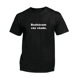 Myšlienky Politikov tričko Bozkávam vás všade Čierna XXL