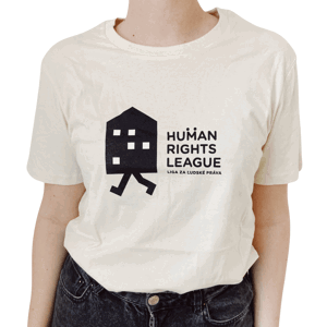 Liga za ľudské práva tričko Human Rights League Black icon Biela M
