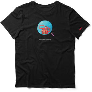 SME tričko Vystúpme z bubliny Čierna XL