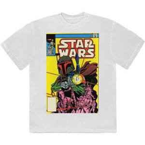 Star Wars tričko Boba Fett Comic Cover Biela L