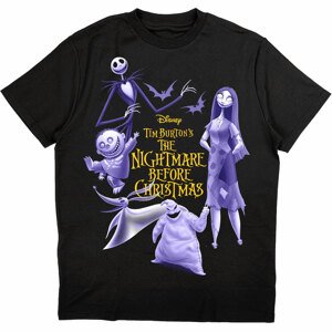 Disney tričko The Nightmare Before Christmas Purple Characters Čierna M