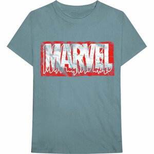 Marvel tričko Distressed Dripping Logo Modrá XXL