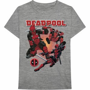 Marvel tričko Deadpool Collage 1 Šedá XXL