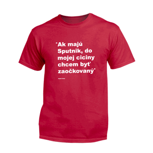 Myšlienky Politikov tričko Sputnik Červená S
