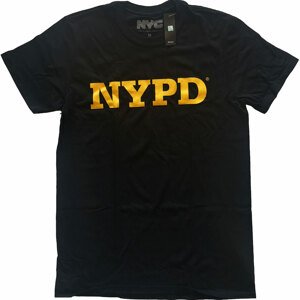 New York City tričko NYPD Text Logo Čierna M