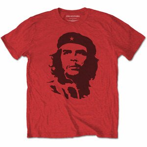 Che-Guevara tričko Black on Red Červená XXL